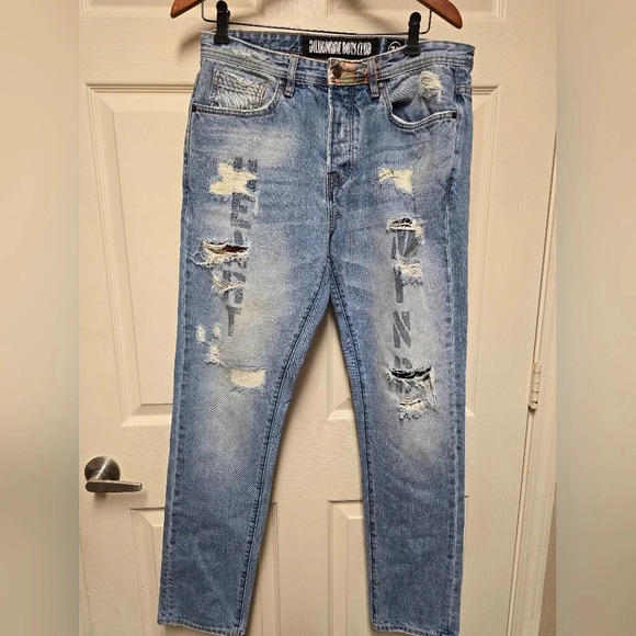 Men's Billionaire Boys Club Heart Mind Distressed Back Leather Buckle Rare Sz32 - Picture 3 of 17